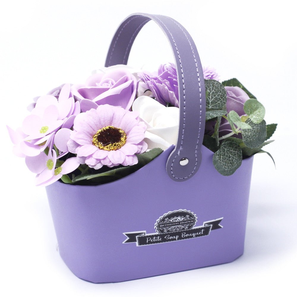 Bouquet Soap Flower Petite Basket Soft Lavender - Ultrabee